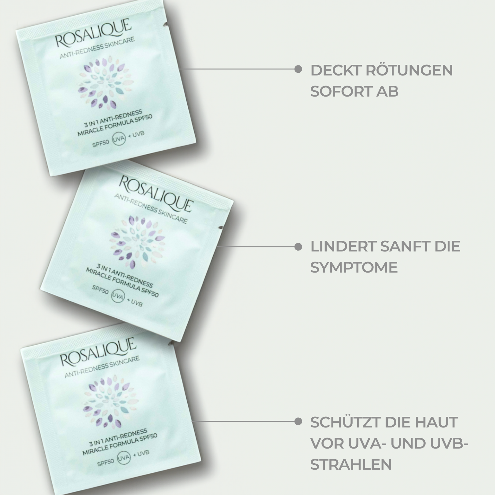 Rosalique 3 in 1 Anti-Redness Miracle Formula SPF50 Sample 3 ml