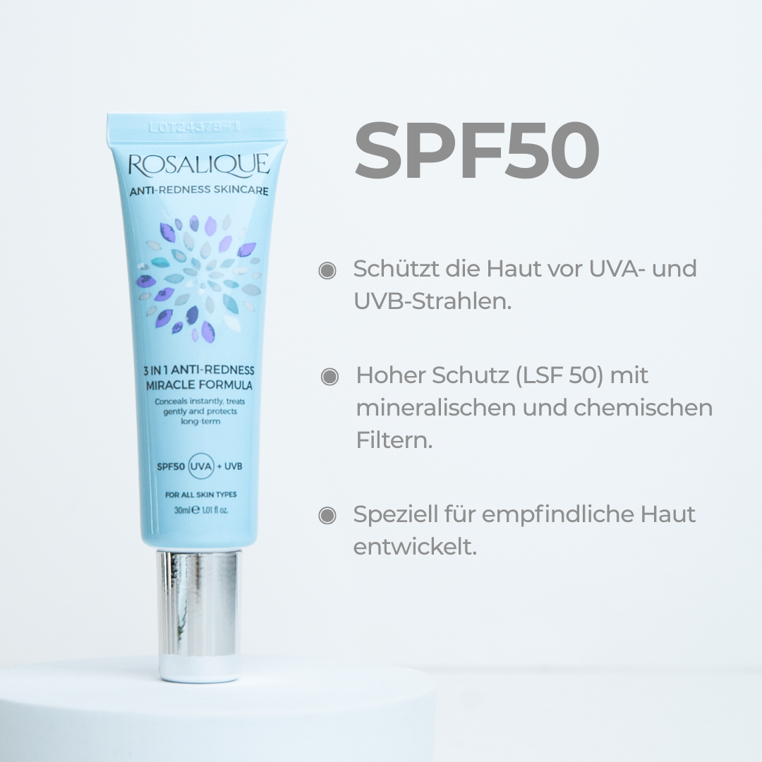 Rosalique 3 in 1 Anti-Redness Miracle Formula SPF50