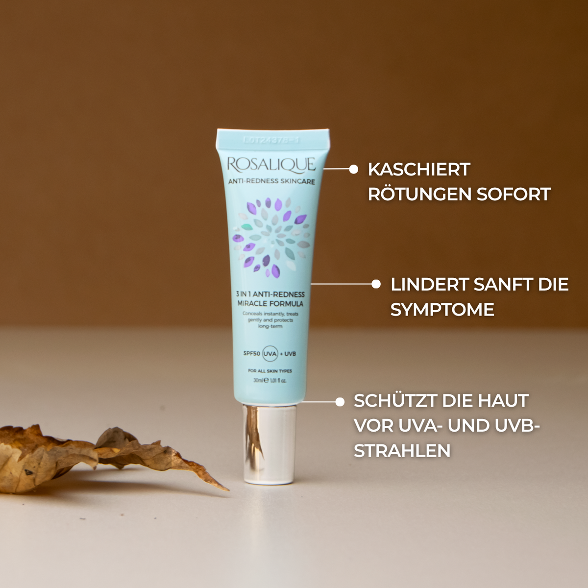 Rosalique 3 in 1 Anti-Redness Miracle Formula SPF50